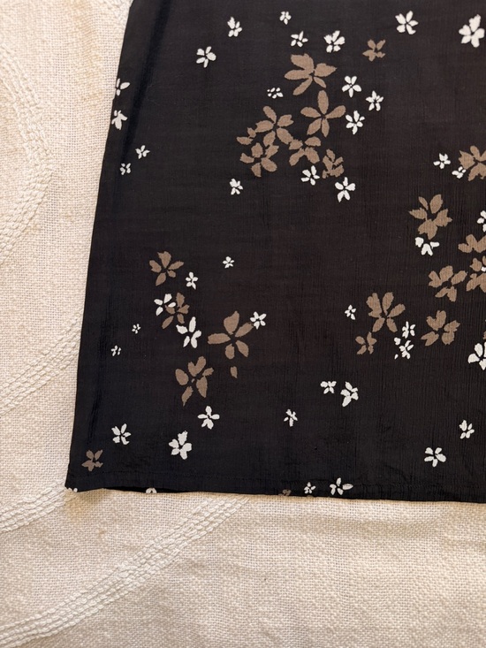 Y2K Mocha Floral Sophisticated Slip Dress Dress - Picture 3 of 6